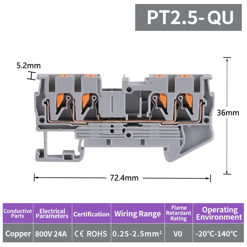 4 Conductor Two-in Two-out Push In Din Rail Electric Terminal Blocks (1).jpg