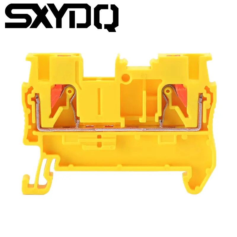Push In Din Rail Terminal Blocks - yellow