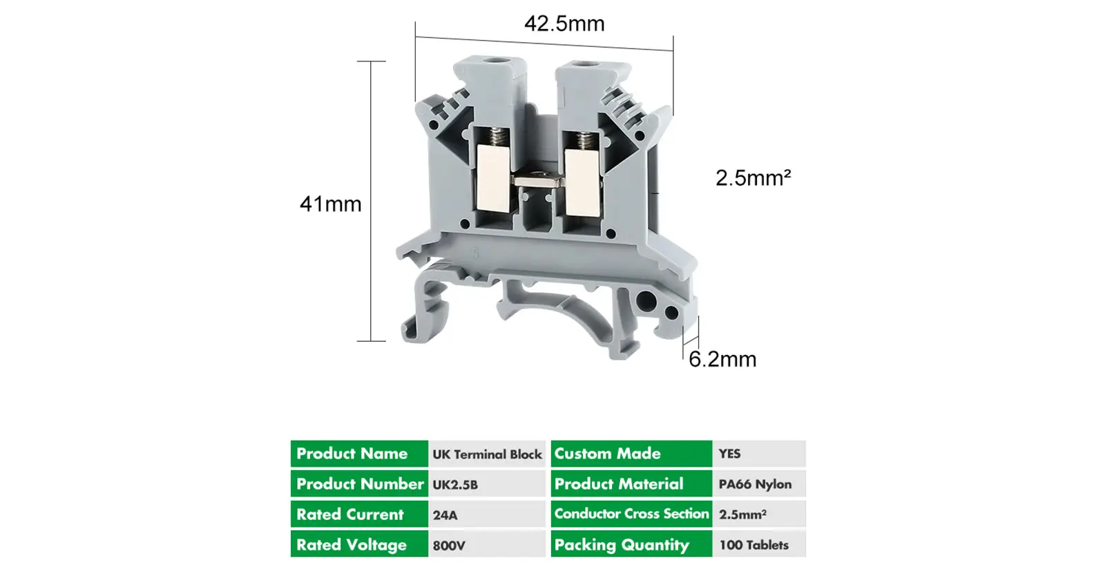 Screw Connection Din Rail Terminal Block (1)