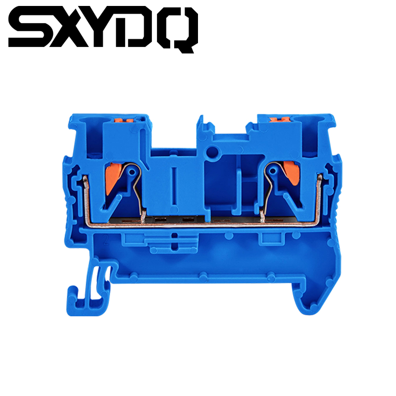 Push In Din Rail Terminal Blocks - blue