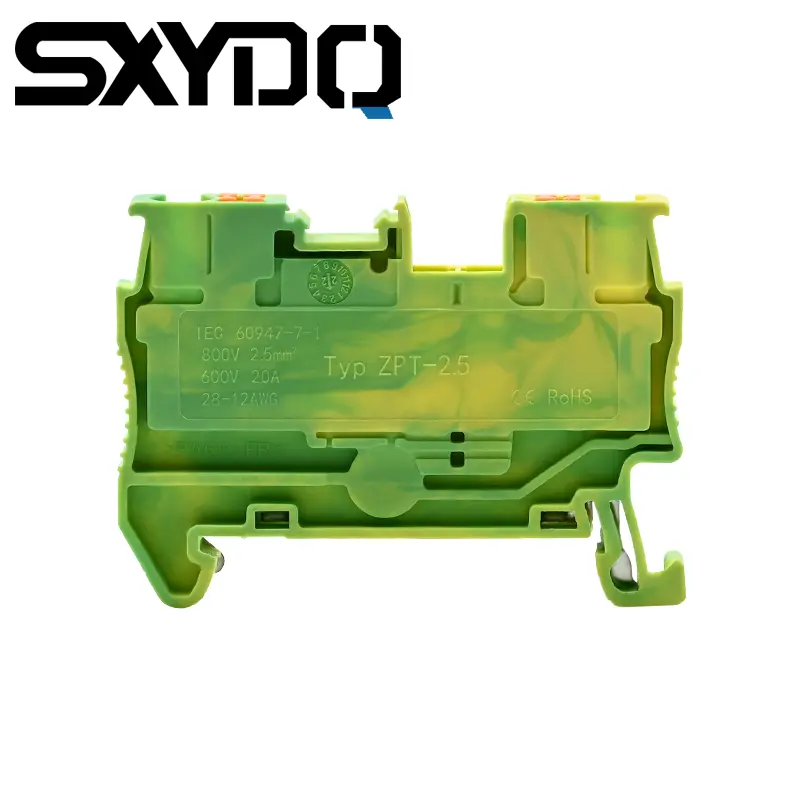 Grounding Twin Push In Earthing Din Rail Electric Terminal Blocks.png